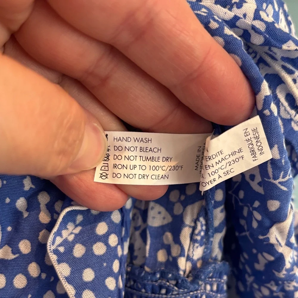 Poupette St. Barth Blue and‎ White Floral Dress